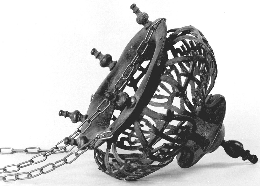 lampada pensile, opera isolata - bottega lombardo-piemontese (sec. XVII)