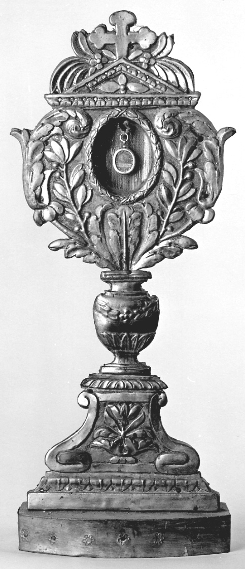 reliquiario - a ostensorio, serie - bottega lombardo-piemontese (prima metà sec. XIX)