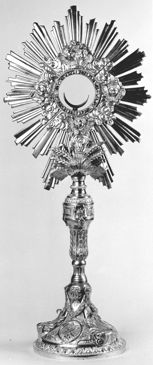 ostensorio - a raggiera, opera isolata - bottega lombardo-piemontese (sec. XIX)