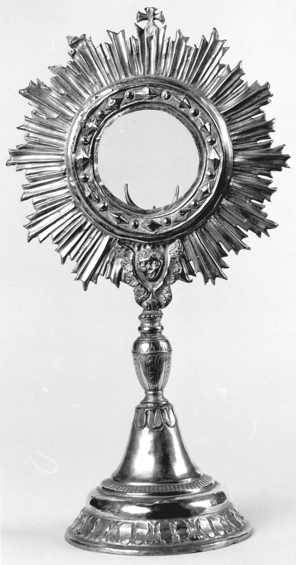 ostensorio - a raggiera, opera isolata - bottega lombardo-piemontese (sec. XIX)