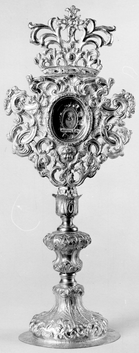 reliquiario - a ostensorio, serie - bottega lombardo-piemontese (prima metà sec. XVIII)