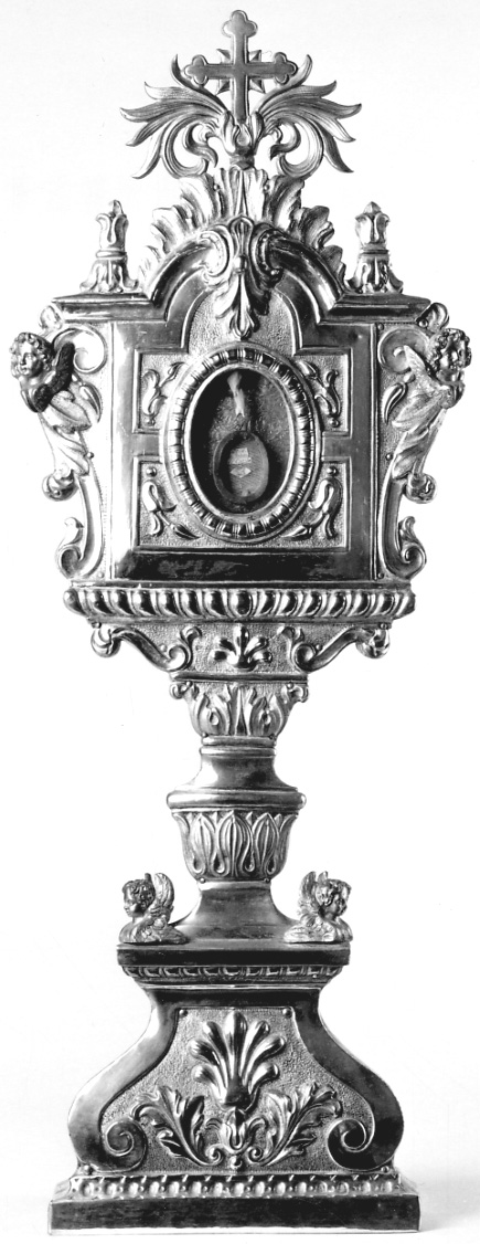 reliquiario - a ostensorio, serie - produzione lombardo-piemontese (metà sec. XIX)