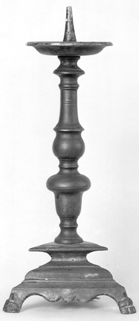 candeliere, serie - bottega della Valsesia (sec. XVII)