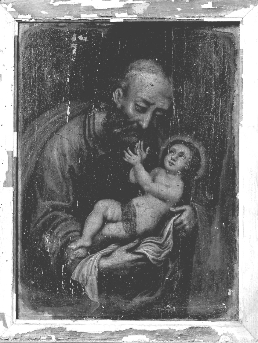 San Giuseppe e Gesù Bambino (dipinto, opera isolata) - ambito della Valsesia (sec. XVIII)