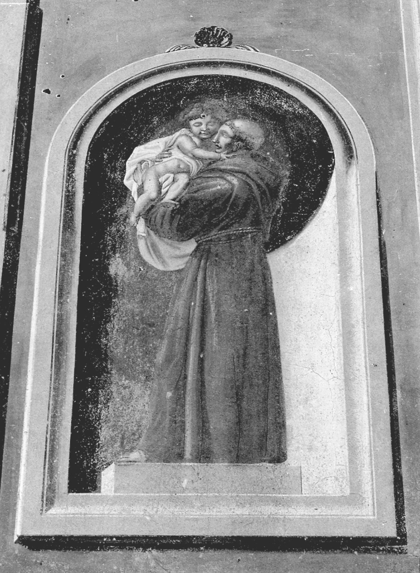 Sant'Antonio da Padova con il bambino (dipinto, elemento d'insieme) - ambito della Valsesia (sec. XIX)