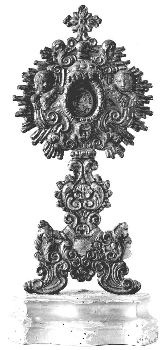 reliquiario - a ostensorio, serie - bottega romana (seconda metà sec. XVII)