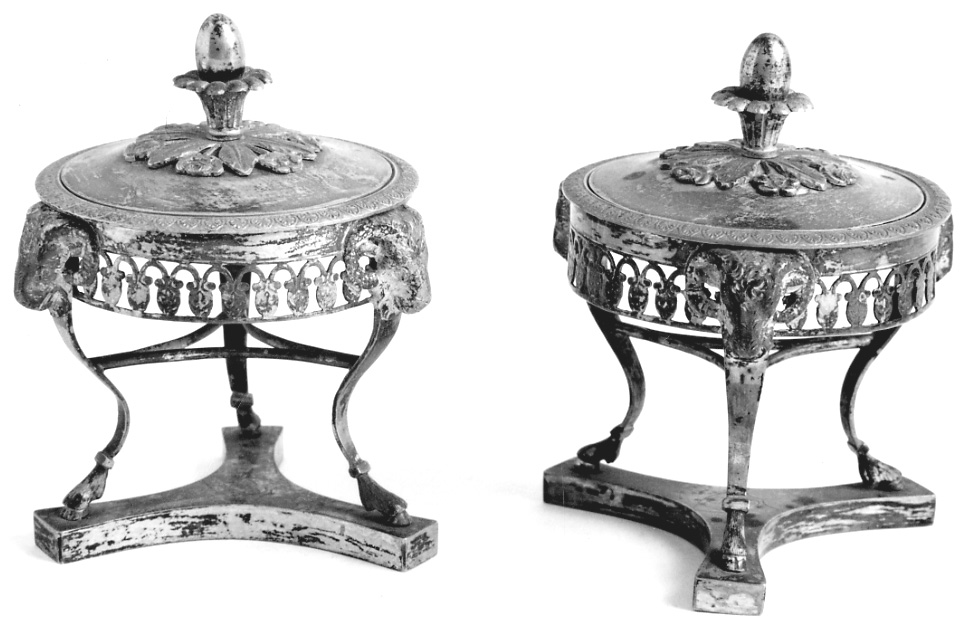 saliera, serie - bottega lombarda (sec. XIX)