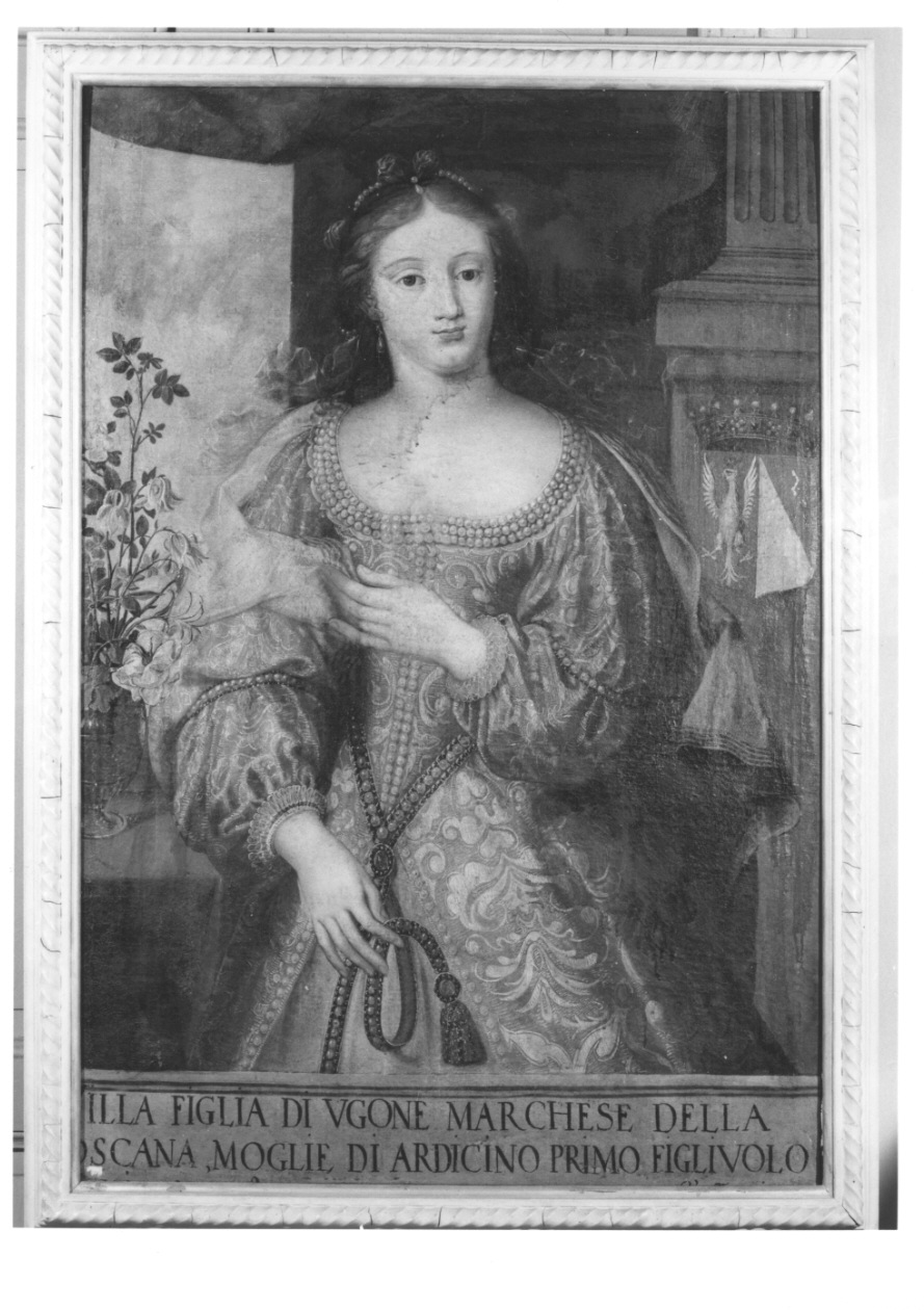 ritratto di Gilla di Toscana (dipinto, opera isolata) - ambito piemontese (sec. XVII)