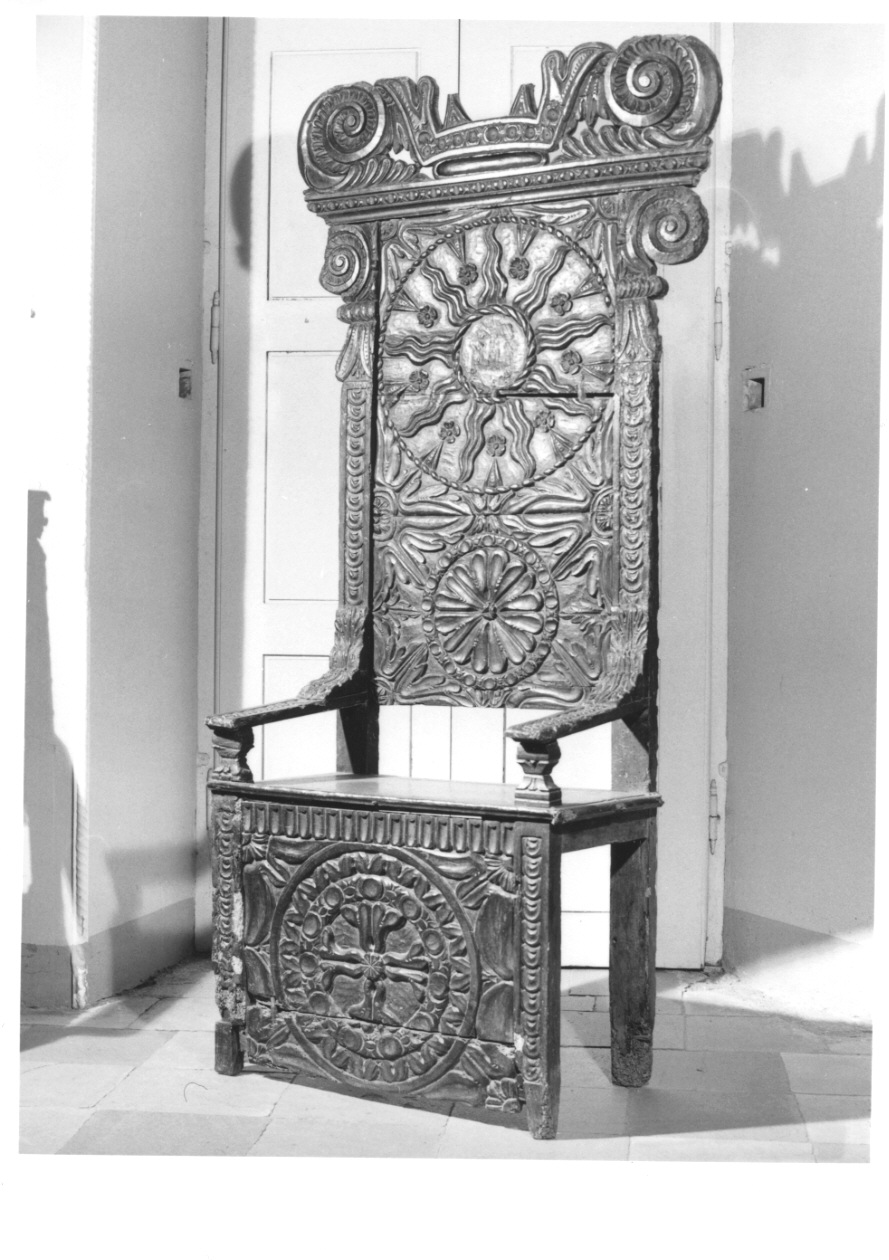 seggio, opera isolata - bottega piemontese (sec. XVII)