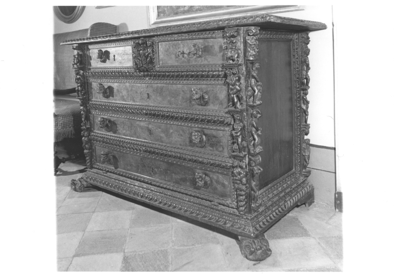 cassettone, serie - bottega genovese (fine sec. XVI)
