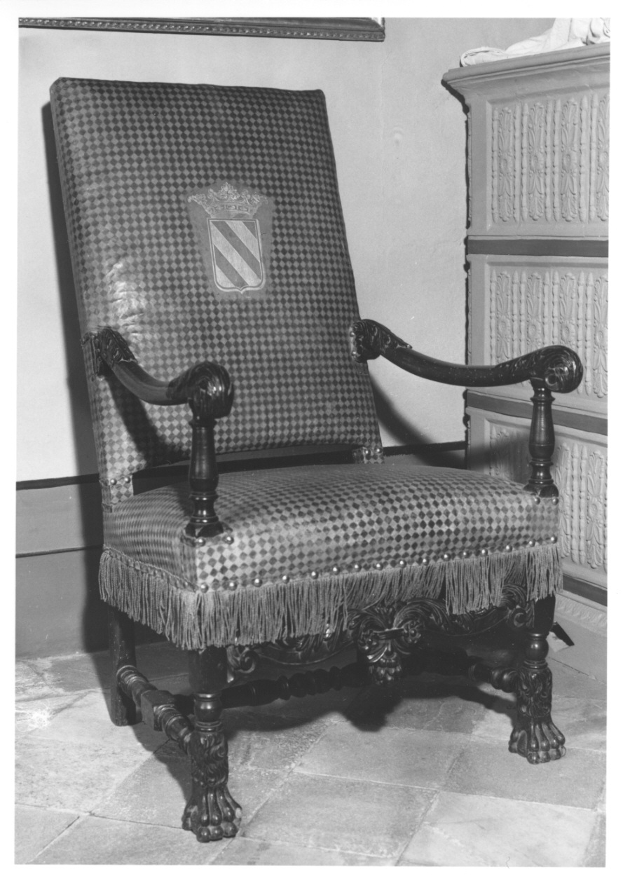 poltrona, serie - bottega piemontese (terzo quarto sec. XIX)