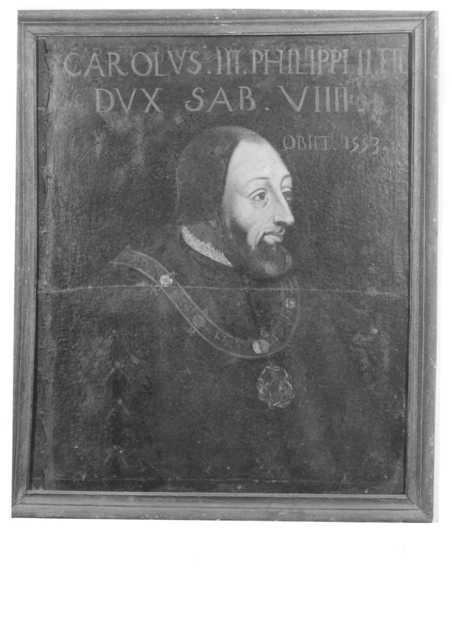 ritratto di Carlo III di Savoia (dipinto, opera isolata) - ambito piemontese (secondo quarto sec. XVII)