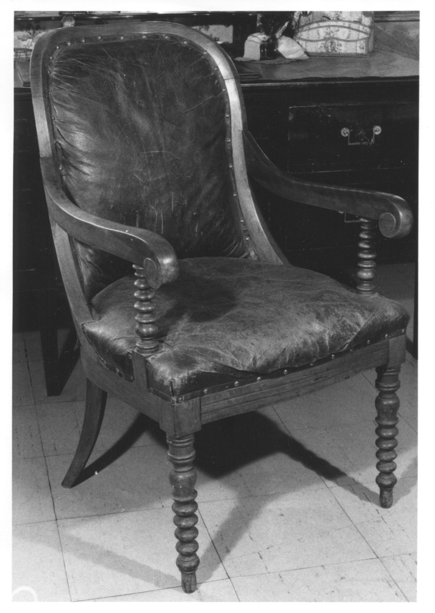 poltrona, opera isolata - bottega piemontese (seconda metà sec. XIX)