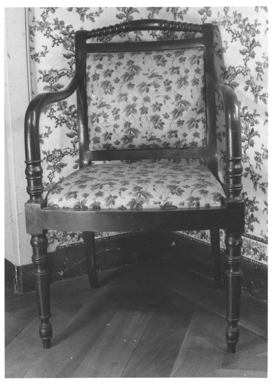 sedia - a braccioli, serie - bottega piemontese (seconda metà sec. XIX)