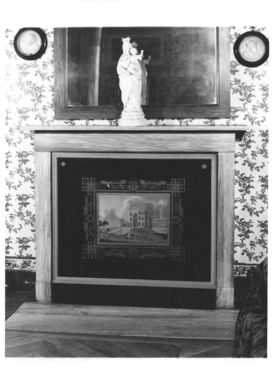 mostra di camino, opera isolata - bottega piemontese (seconda metà sec. XIX)