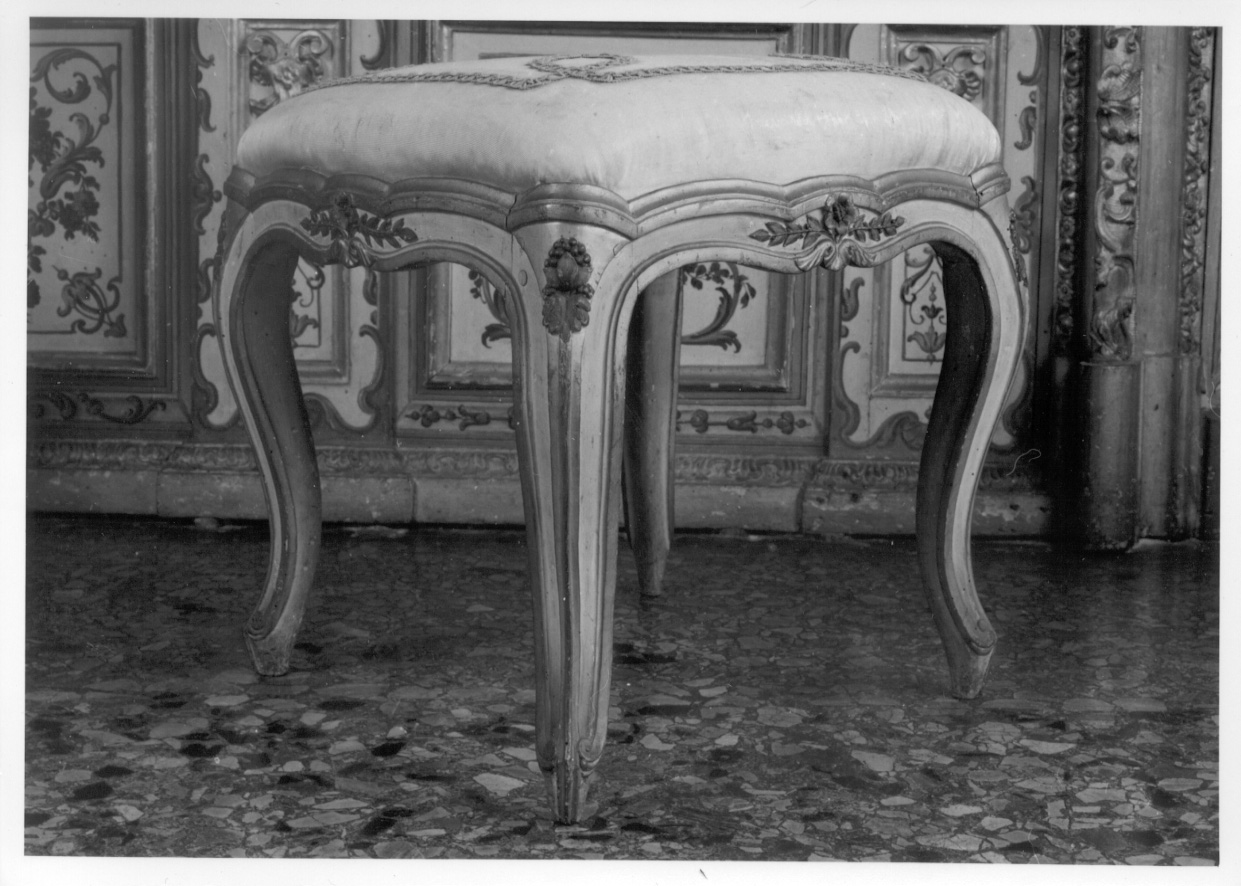 sgabello, elemento d'insieme - ambito piemontese (metà sec. XVIII)