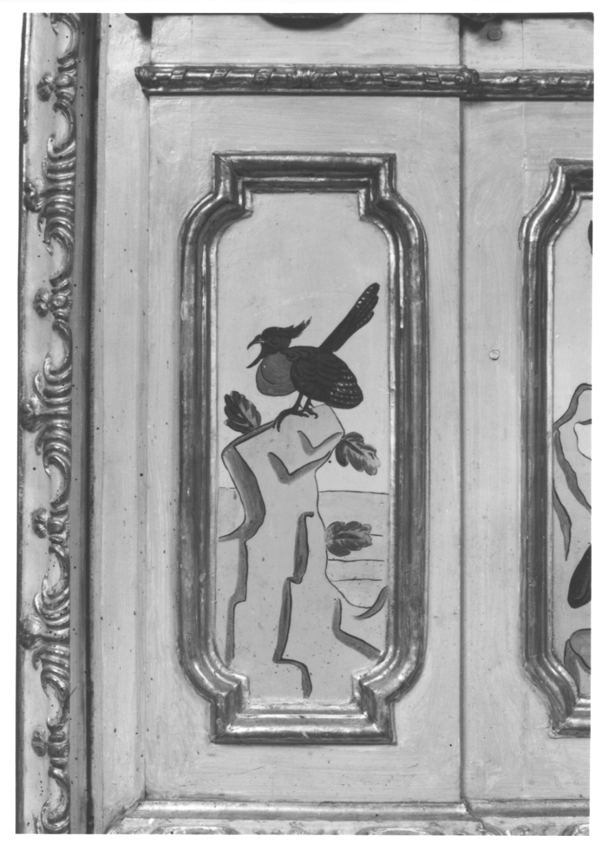volatili e animali con vegetazione orientaleggiante (dipinto, elemento d'insieme) di Wehrlin Cristiano (terzo quarto sec. XVIII)