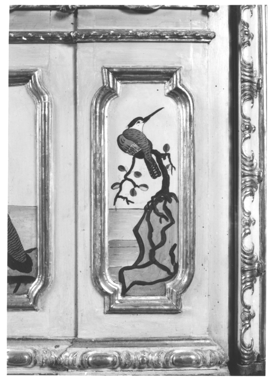 volatili e animali con vegetazione orientaleggiante (dipinto, elemento d'insieme) di Wehrlin Cristiano (terzo quarto sec. XVIII)