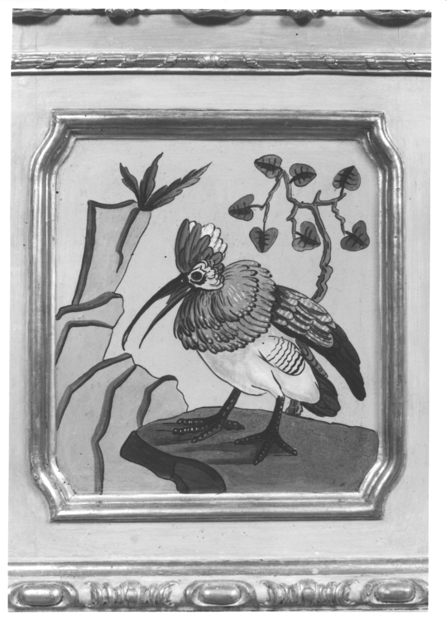 volatili e animali con vegetazione orientaleggiante (dipinto, elemento d'insieme) di Wehrlin Cristiano (terzo quarto sec. XVIII)