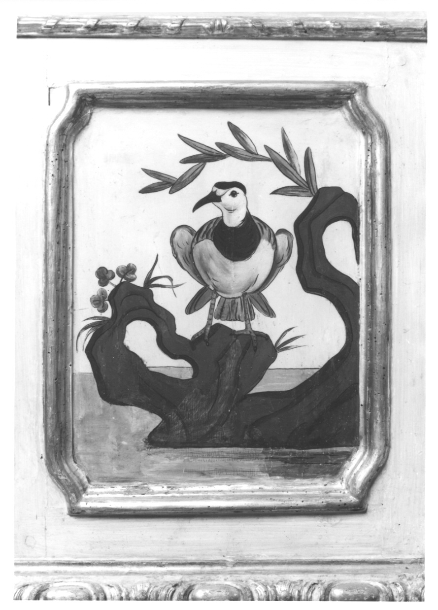 volatili e animali con vegetazione orientaleggiante (dipinto, elemento d'insieme) di Wehrlin Cristiano (terzo quarto sec. XVIII)