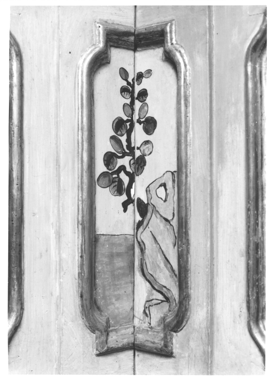 volatili e animali con vegetazione orientaleggiante (dipinto, elemento d'insieme) di Wehrlin Cristiano (terzo quarto sec. XVIII)