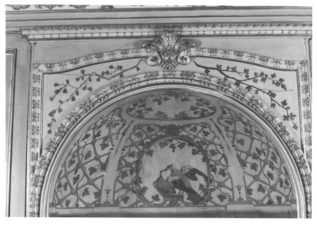 volatili e animali con vegetazione orientaleggiante (elemento decorativo, elemento d'insieme) di Wehrlin Cristiano (terzo quarto sec. XVIII)