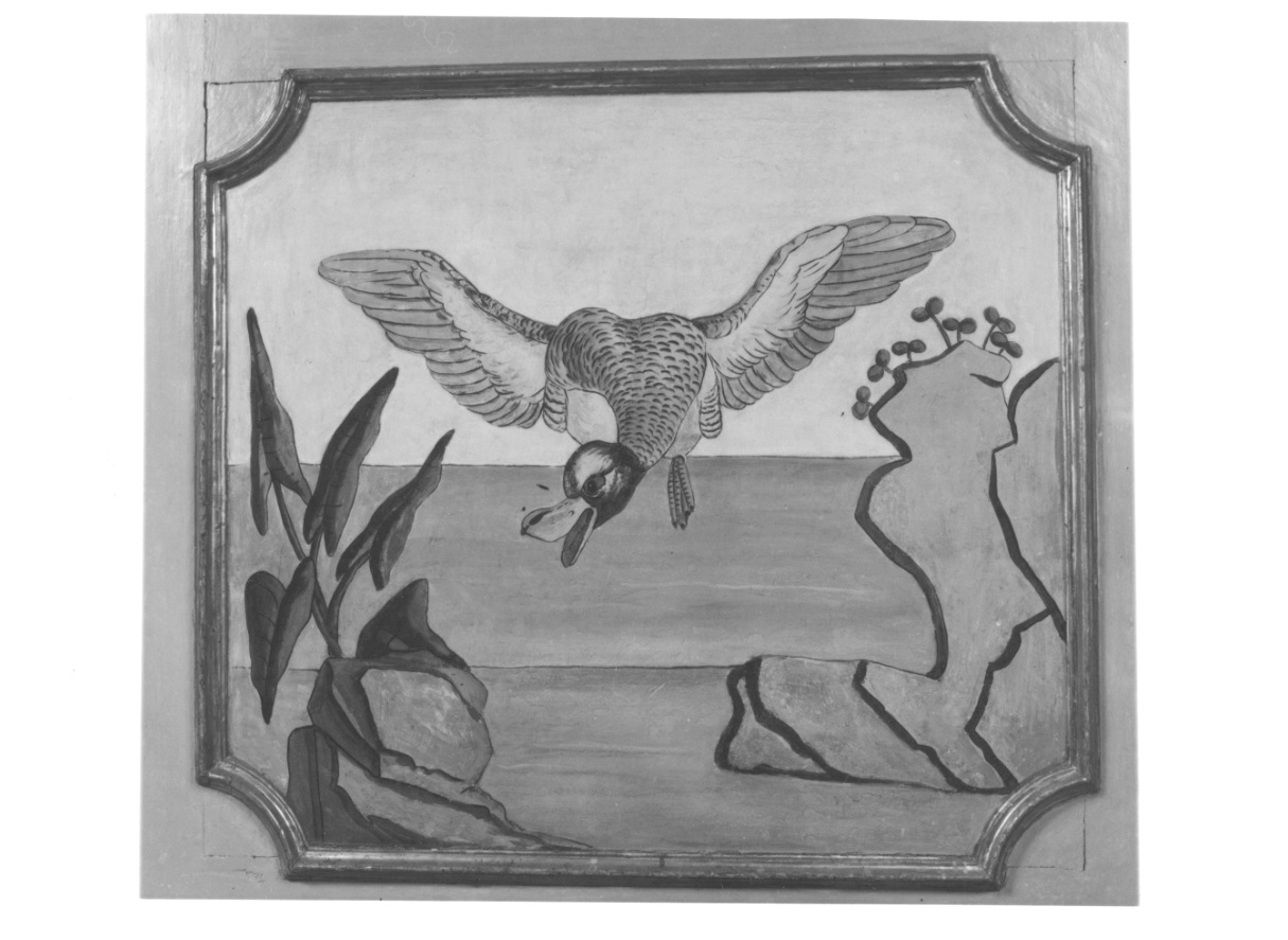 volatili e animali con vegetazione orientaleggiante (elemento decorativo, elemento d'insieme) di Wehrlin Cristiano (terzo quarto sec. XVIII)