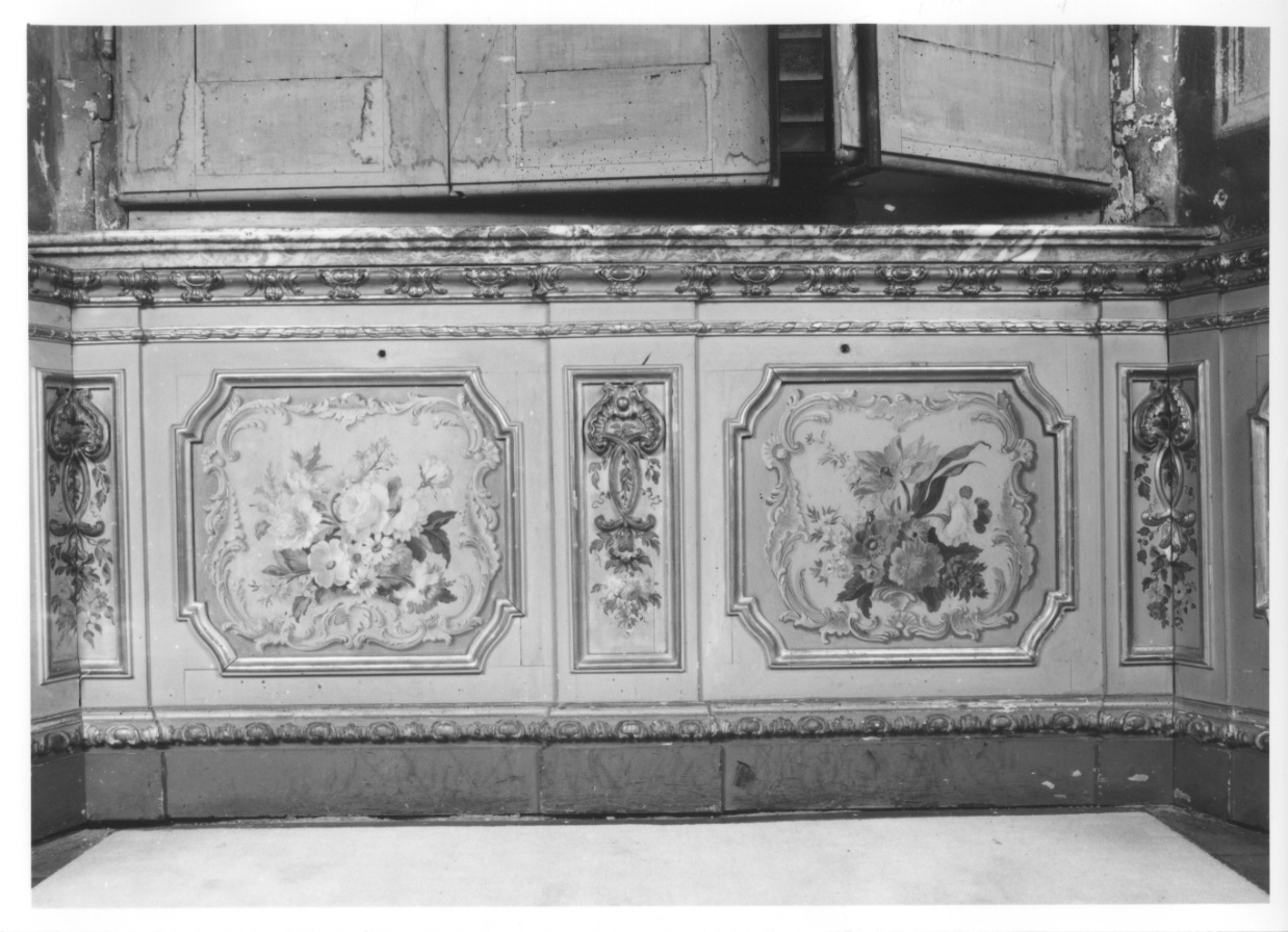 FIORI (zoccolo, insieme) di Rapous Michele Antonio Giuseppe - ambito piemontese (terzo quarto sec. XVIII)