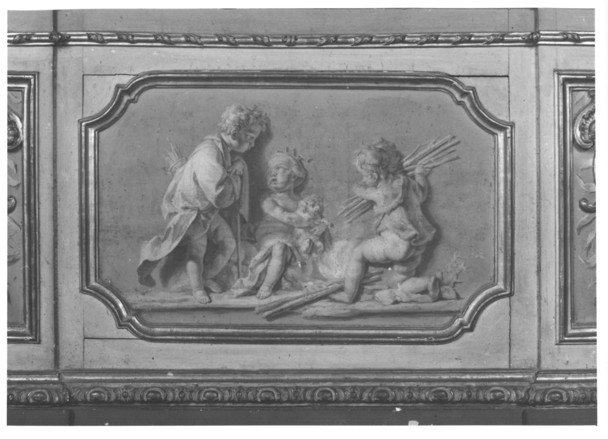 PUTTI CHE GIOCANO (dipinto, elemento d'insieme) di Rapous Vittorio Amedeo - ambito piemontese (terzo quarto sec. XVIII)