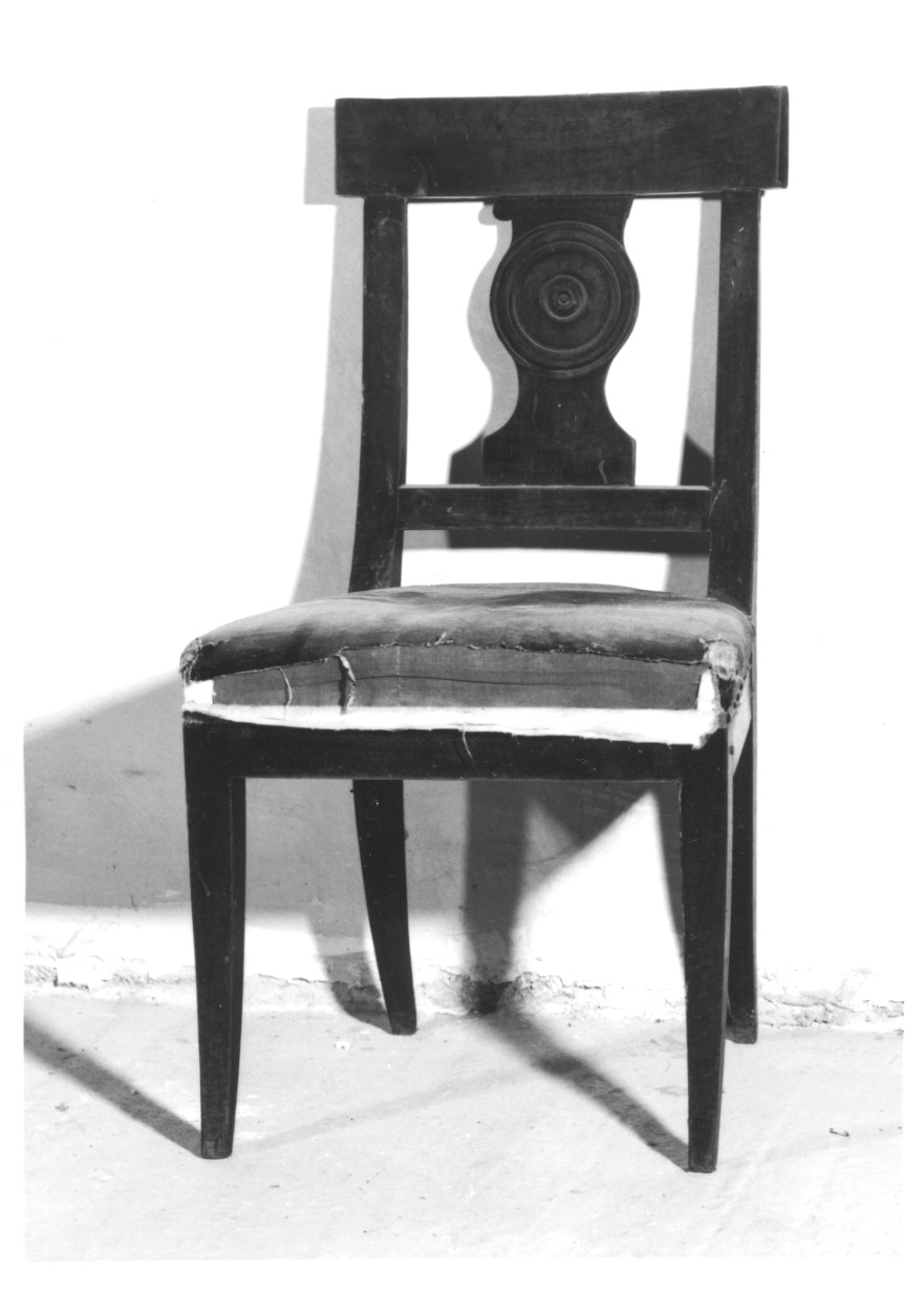 sedia, opera isolata - ambito piemontese (primo quarto sec. XIX)