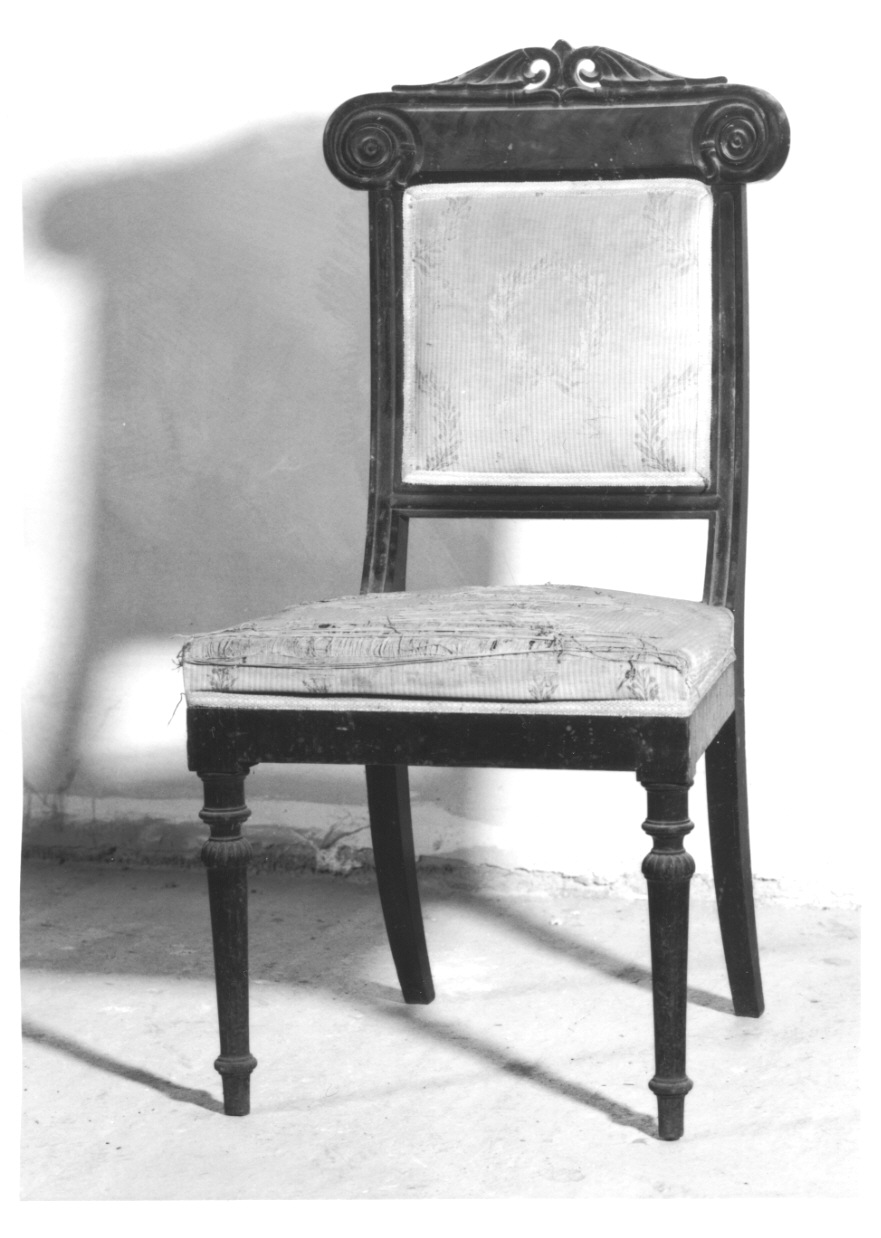 sedia, opera isolata di Palagi Pelagio (maniera) (metà sec. XIX)