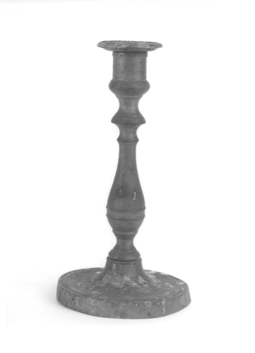 candeliere, opera isolata - ambito piemontese (metà sec. XIX)