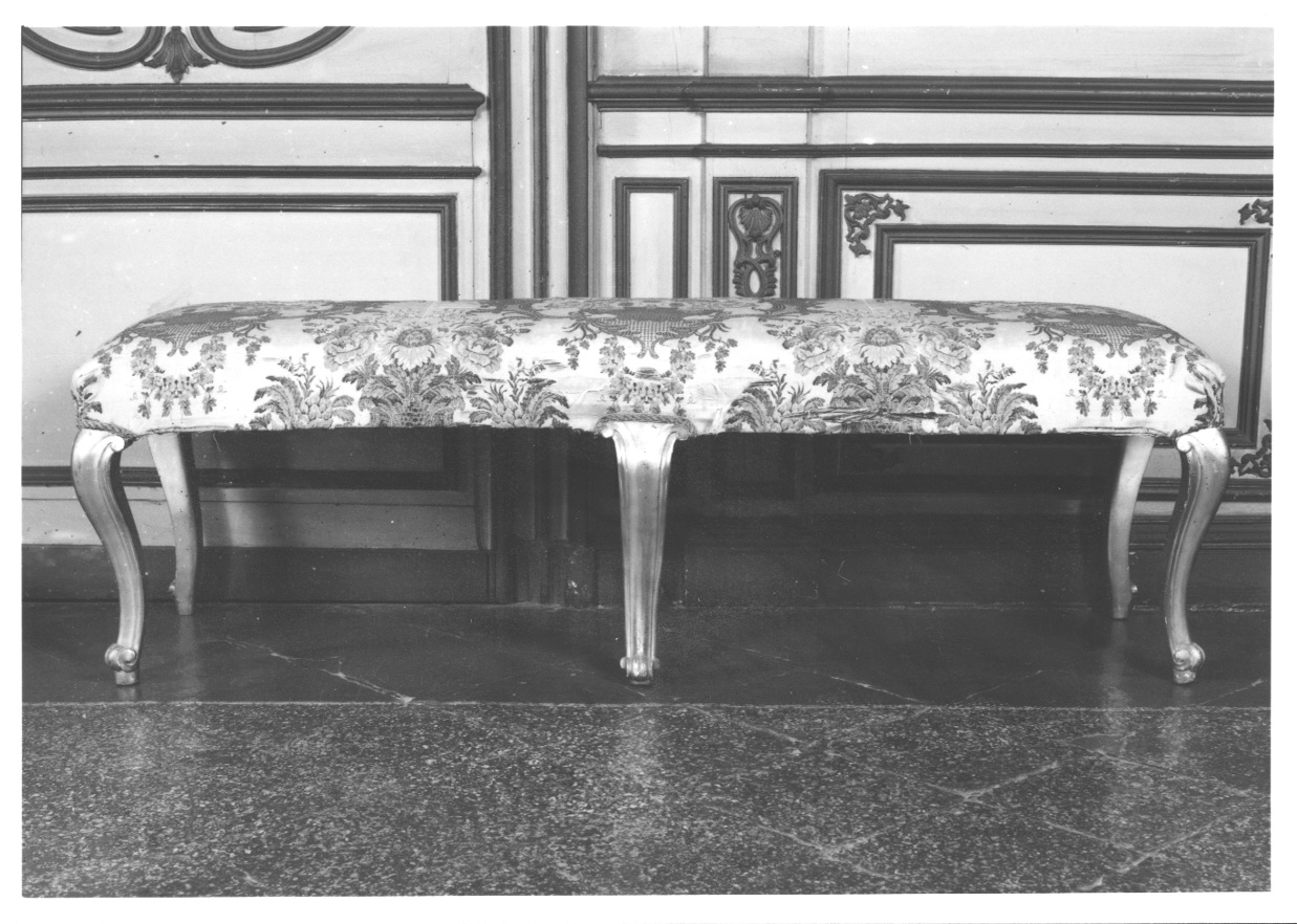 panca, elemento d'insieme - ambito piemontese (terzo quarto sec. XVIII)