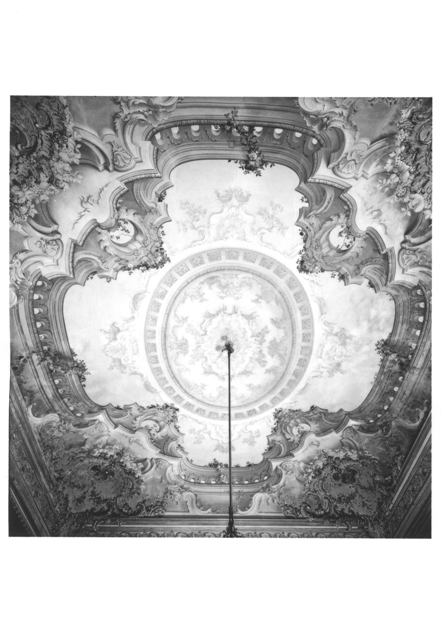 architetture (soffitto dipinto, opera isolata) di Pozzo Giovanni Pietro (attribuito), Pozzo Pietro Antonio (attribuito) - ambito piemontese (terzo quarto sec. XVIII)