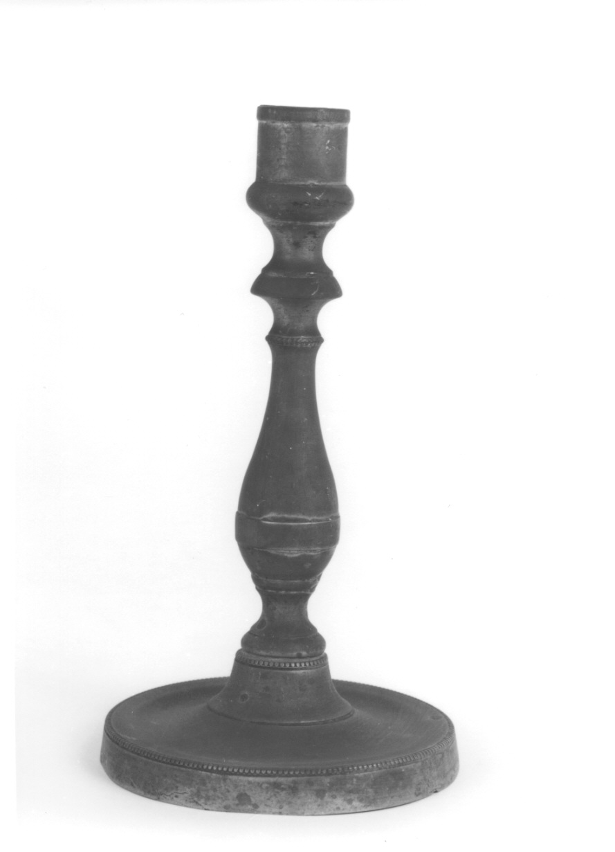 candeliere, opera isolata - ambito piemontese (seconda metà sec. XIX)