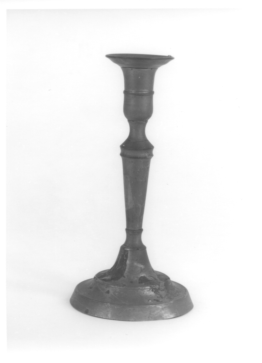 candeliere, opera isolata - ambito piemontese (seconda metà sec. XIX)