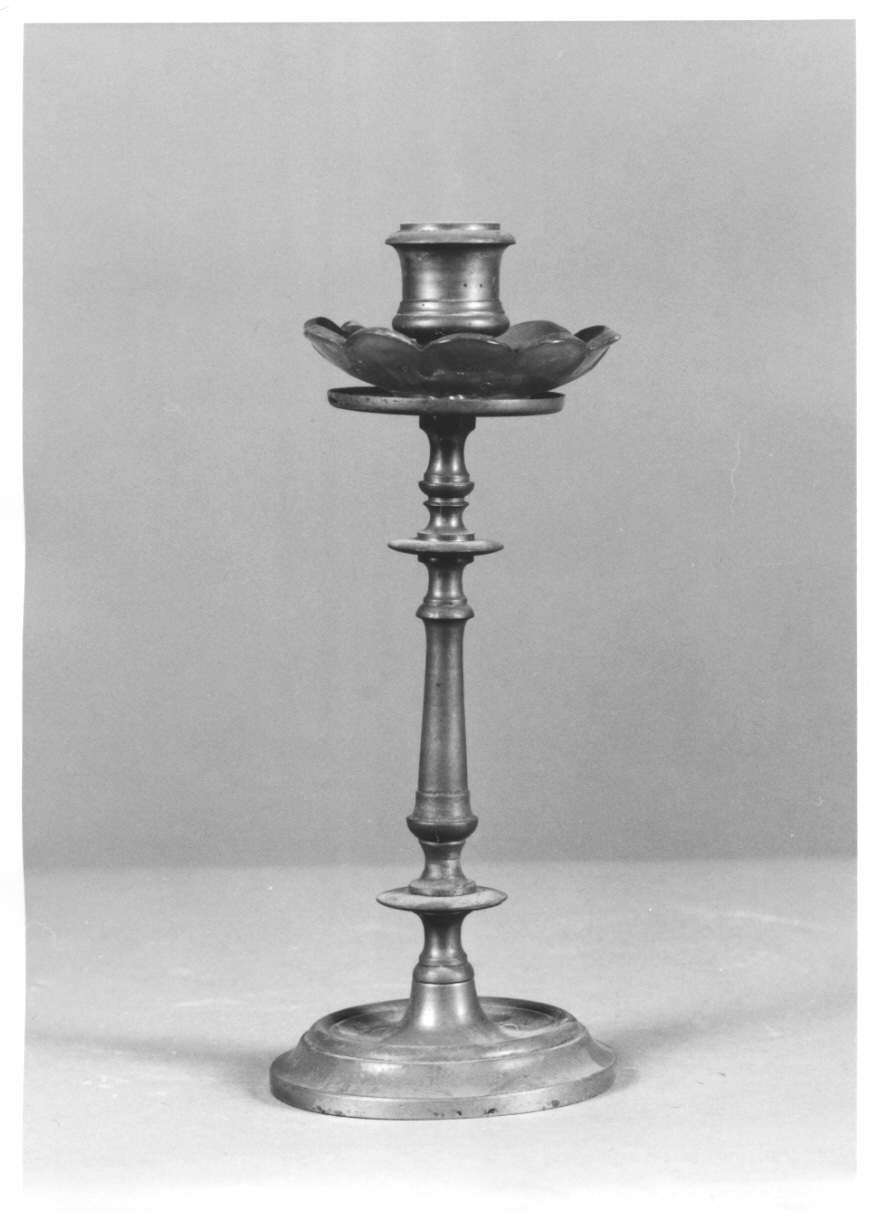 candeliere, opera isolata - ambito piemontese (seconda metà sec. XIX)