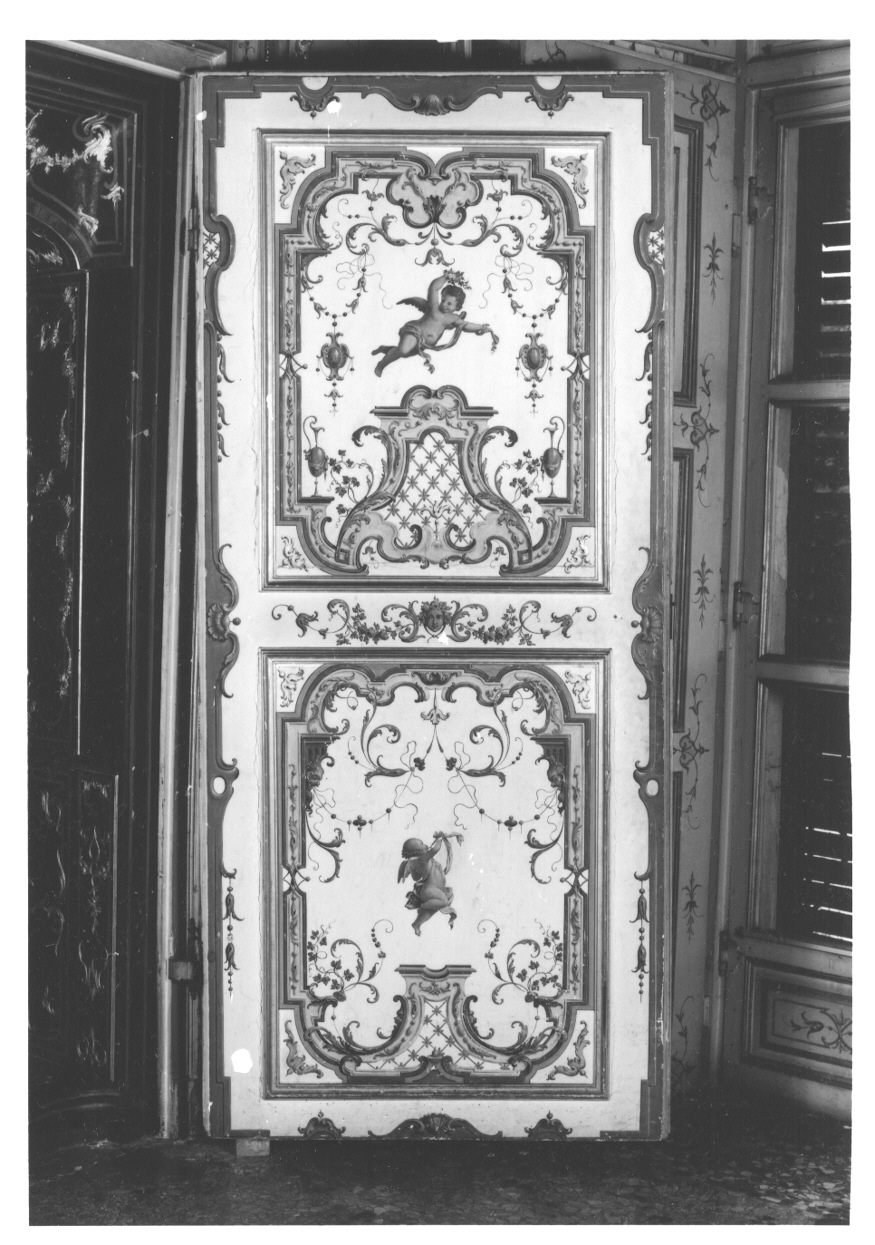 PUTTI ALATI (porta, opera isolata) di Fariano Giovanni Francesco - ambito piemontese (secondo quarto sec. XVIII)