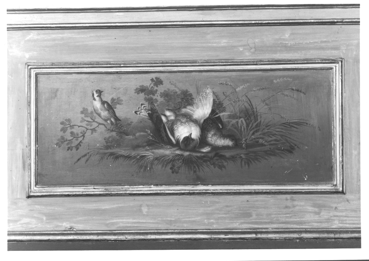 NATURA MORTA CON CACCIAGIONE (dipinto, elemento d'insieme) di Vacca Angelo (fine sec. XVIII)