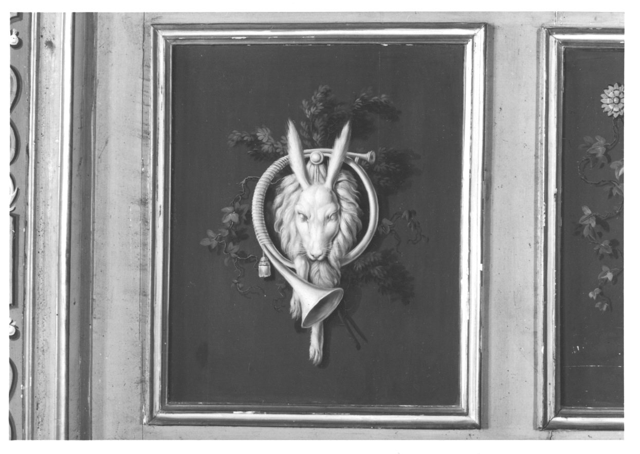 TROFEO DI CACCIA (elemento decorativo, elemento d'insieme) di Vacca Angelo - ambito piemontese (fine sec. XVIII)