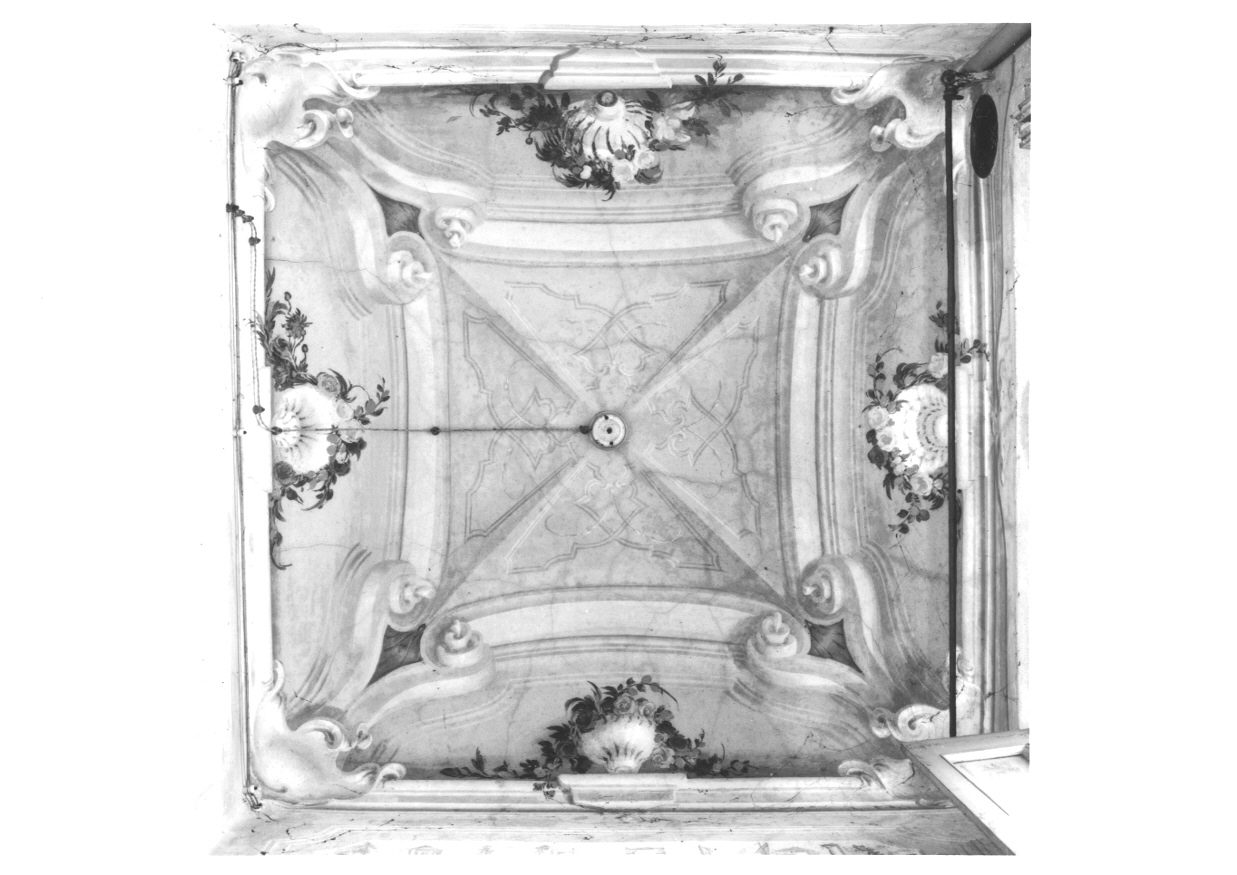 MOTIVI DECORATIVI VEGETALI (soffitto dipinto, opera isolata) - ambito piemontese (primo quarto sec. XX)