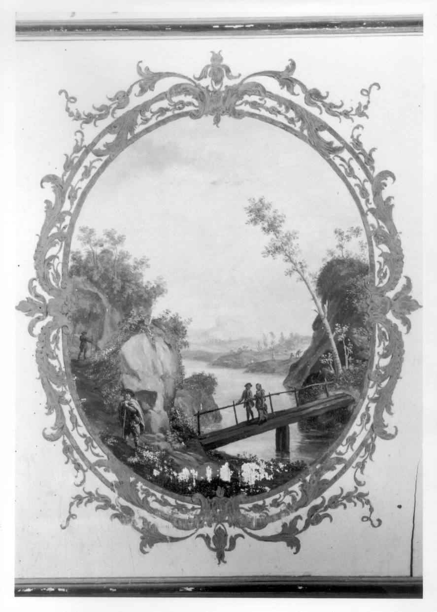 paesaggio fluviale (elemento decorativo, elemento d'insieme) di Alberoni Giovanni Battista - ambito piemontese (metà sec. XVIII)
