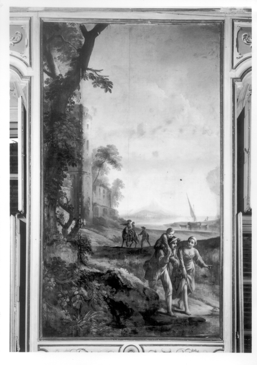 scena campestre con figure (dipinto, opera isolata) di Antoniani Francesco (metà sec. XVIII)
