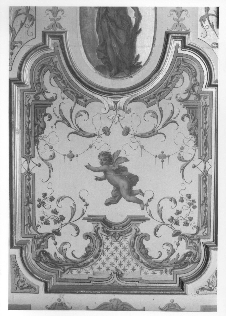 PUTTO ALATO (elemento decorativo, elemento d'insieme) di Fariano Giovanni Francesco - ambito piemontese (prima metà sec. XVIII)