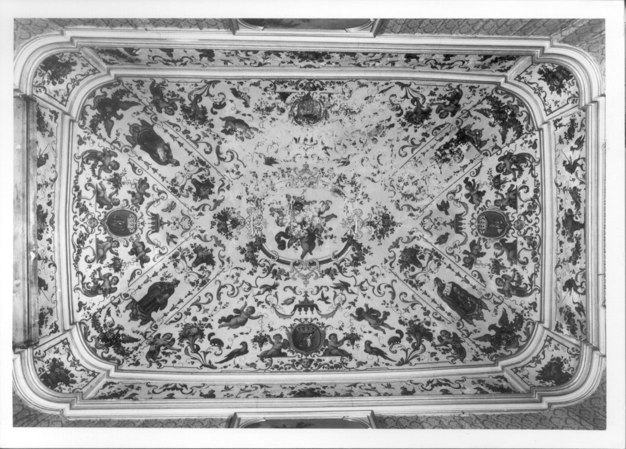 scene di vita orientale (soffitto dipinto, opera isolata) di Fariano Giovanni Francesco (prima metà sec. XVIII)