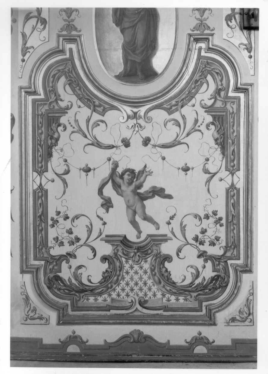 PUTTO ALATO (elemento decorativo, elemento d'insieme) di Fariano Giovanni Francesco - ambito piemontese (prima metà sec. XVIII)