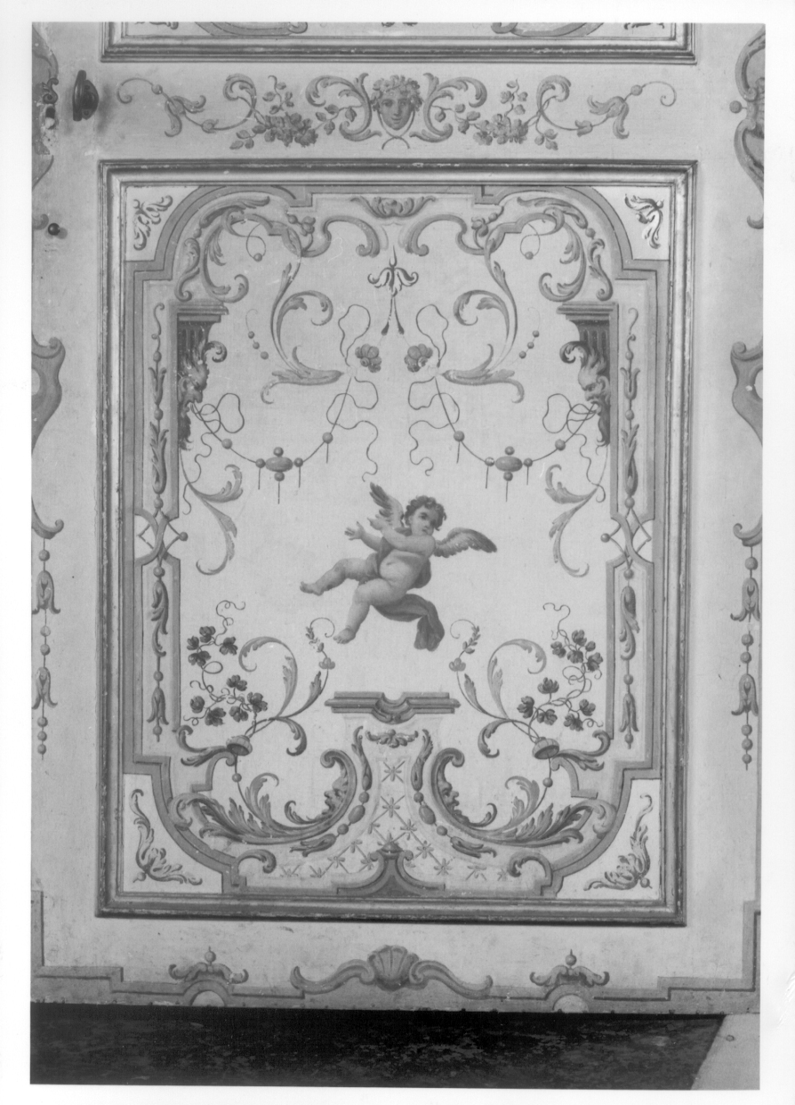 PUTTO ALATO (elemento decorativo, elemento d'insieme) di Fariano Giovanni Francesco - ambito piemontese (prima metà sec. XVIII)