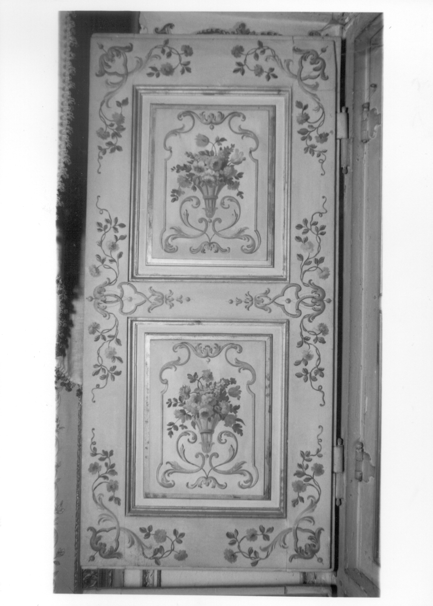 MOTIVI DECORATIVI VEGETALI (scuro di porta finestra, elemento d'insieme) di Fariano Giovanni Francesco (secondo quarto sec. XVIII)