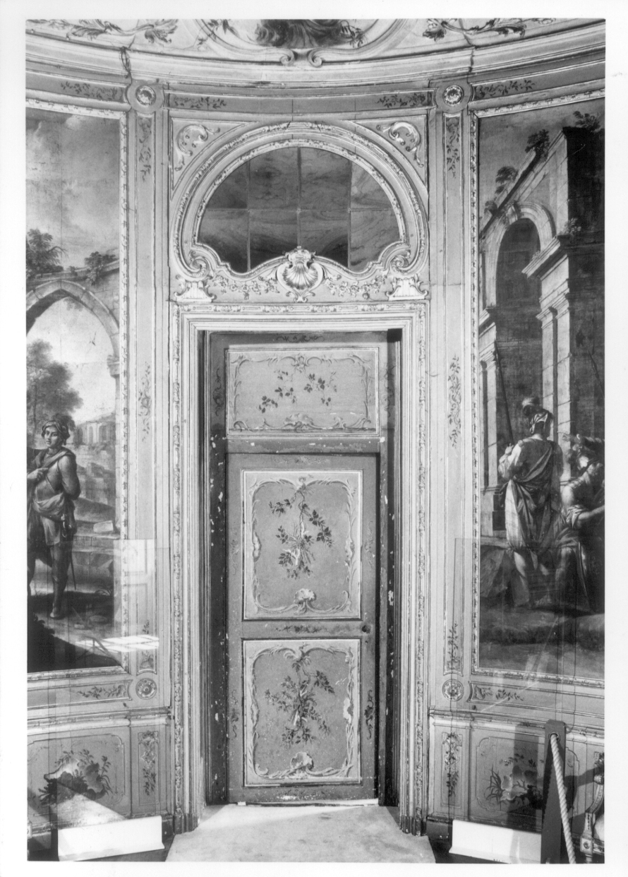 mostra di porta, serie - bottega piemontese (metà sec. XVIII)