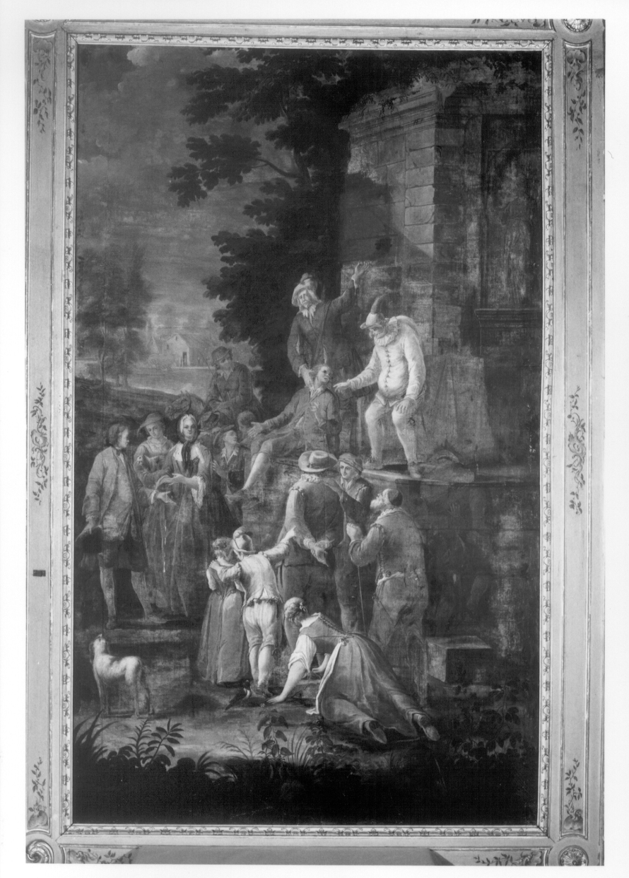 Il cavadenti, BAMBOCCIATA (dipinto, opera isolata) di Palanca Angela (metà sec. XVIII)